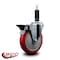 Service Caster 5'' Red Poly Swivel 1'' Expanding Stem Caster with Brake SCC-EX20S514-PPUB-RED-PLB-1 - alternate 3